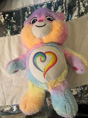 Plush Rainbow Heart Multicolor Stuffed Toy for Kids